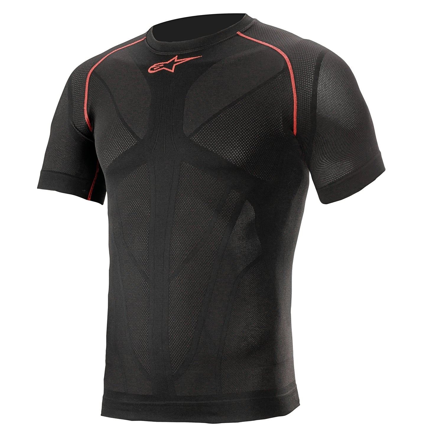 Alpinestars 2025 Ride Tech Top Short Sleeve Summer Base Layer Black Red